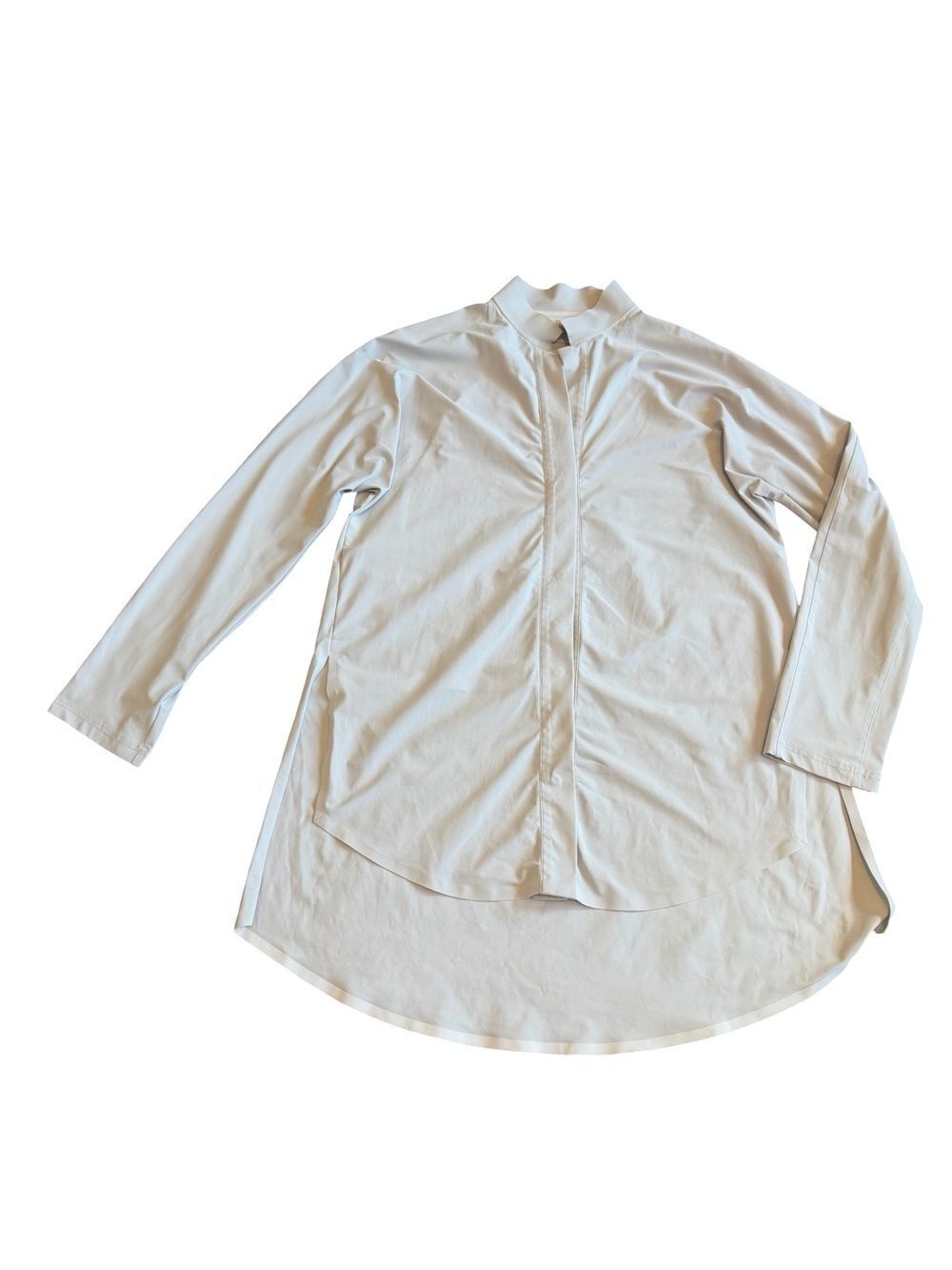 A Day Something Borrowed Long Sleeve Shirt Cloud Light Grey Size Small Women's